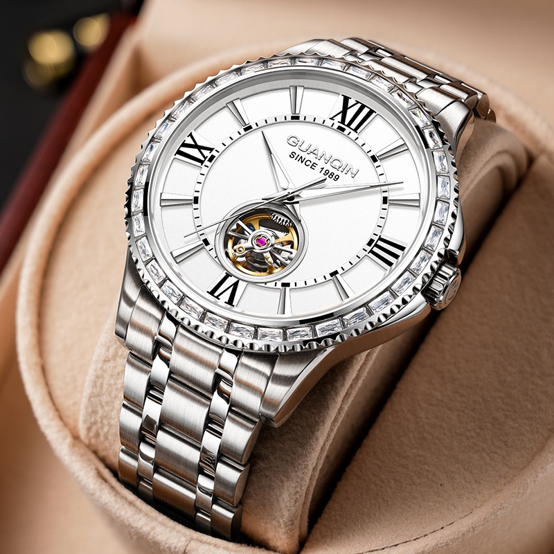 冠琴 Guanqin Sparkling Series Skeleton Flywheel Mechanical Watch — фото 1