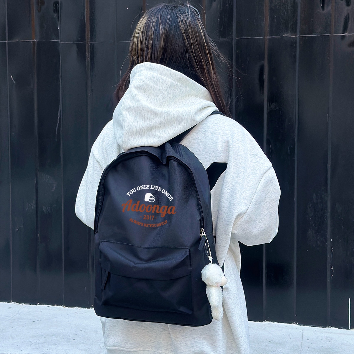 Adoonga Canvas Backpack Black Ivory — фото 1
