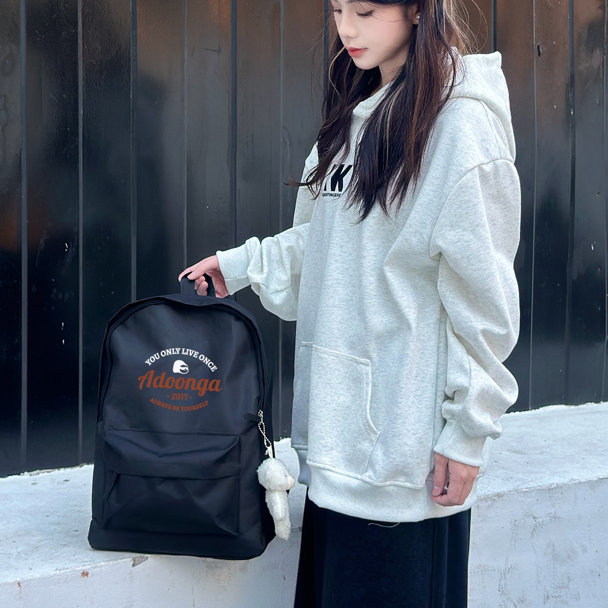 Adoonga Canvas Backpack Black Ivory — фото 3
