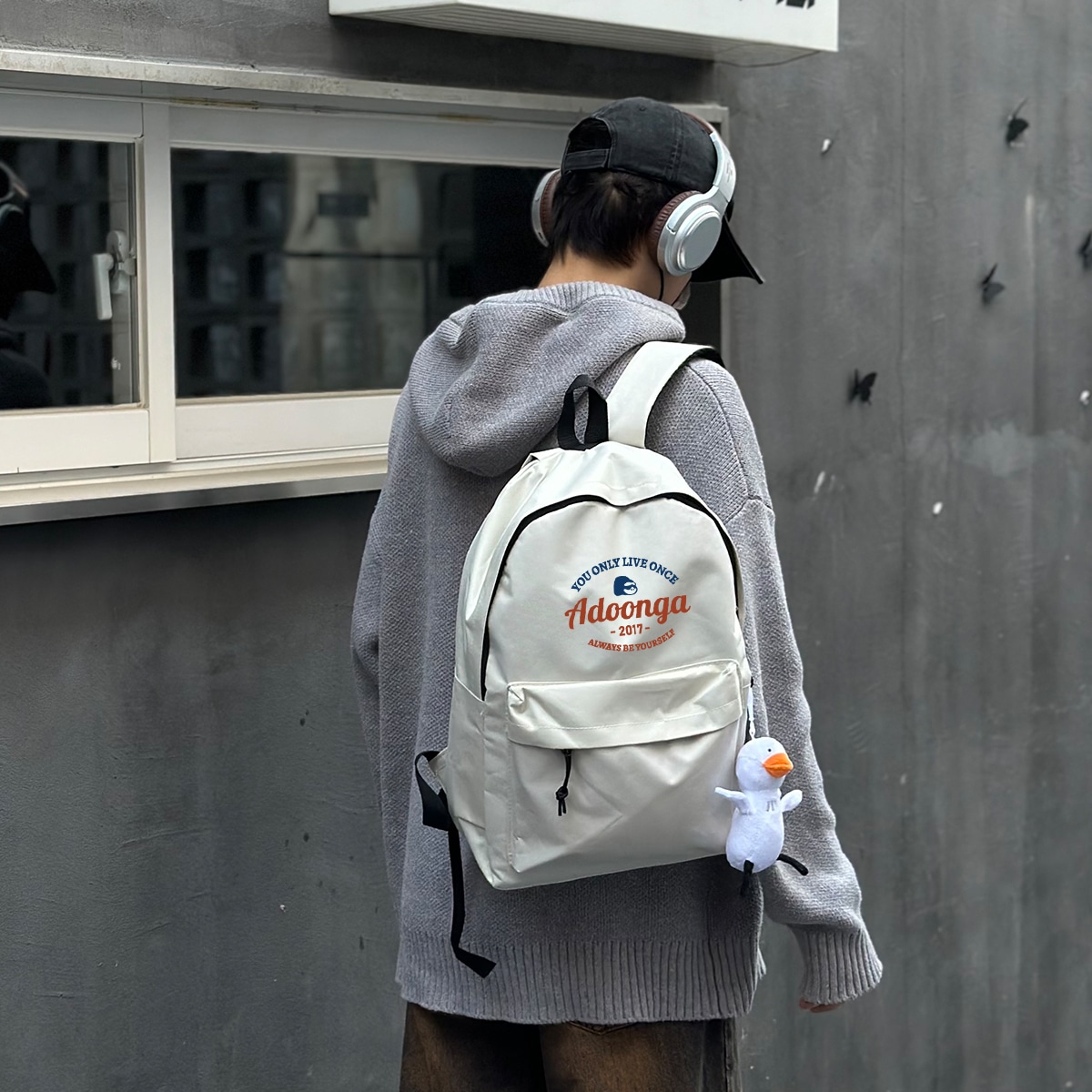 Adoonga Canvas Backpack Black Ivory — фото 6