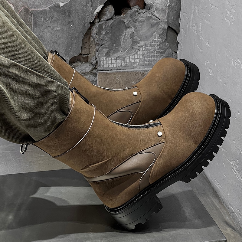 Dounkol Double Layer Pigskin High-top Boots — фото 8