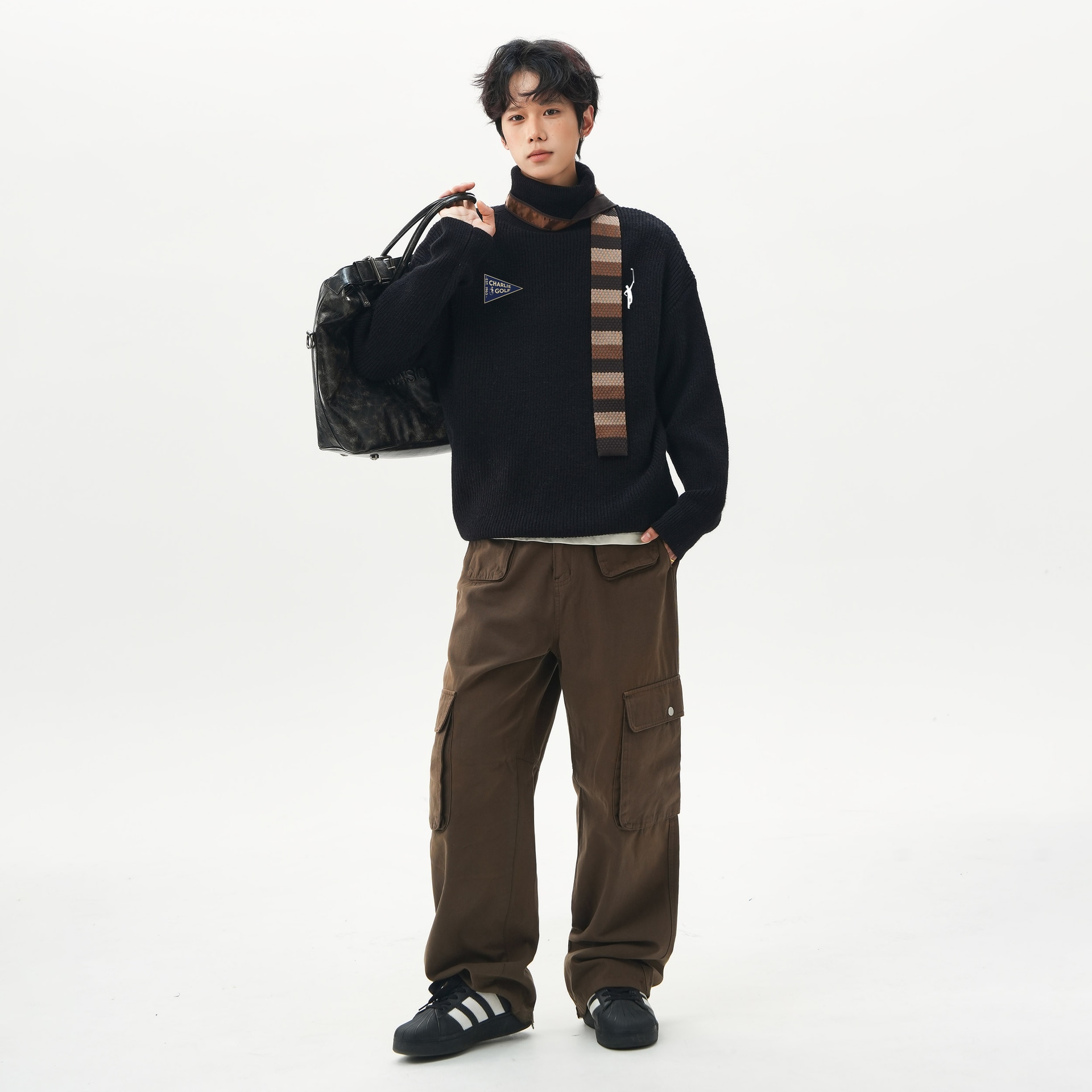 Charlie Golf Basic Logo Turtleneck Sweater — фото 4
