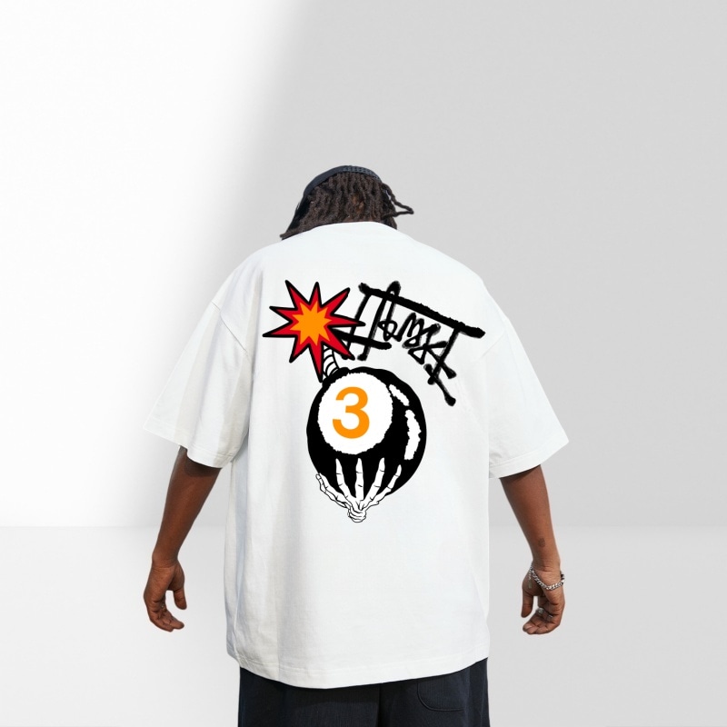 FFOMKE 240 Heavyweight Vintage Streetwear T-Shirt — фото 2