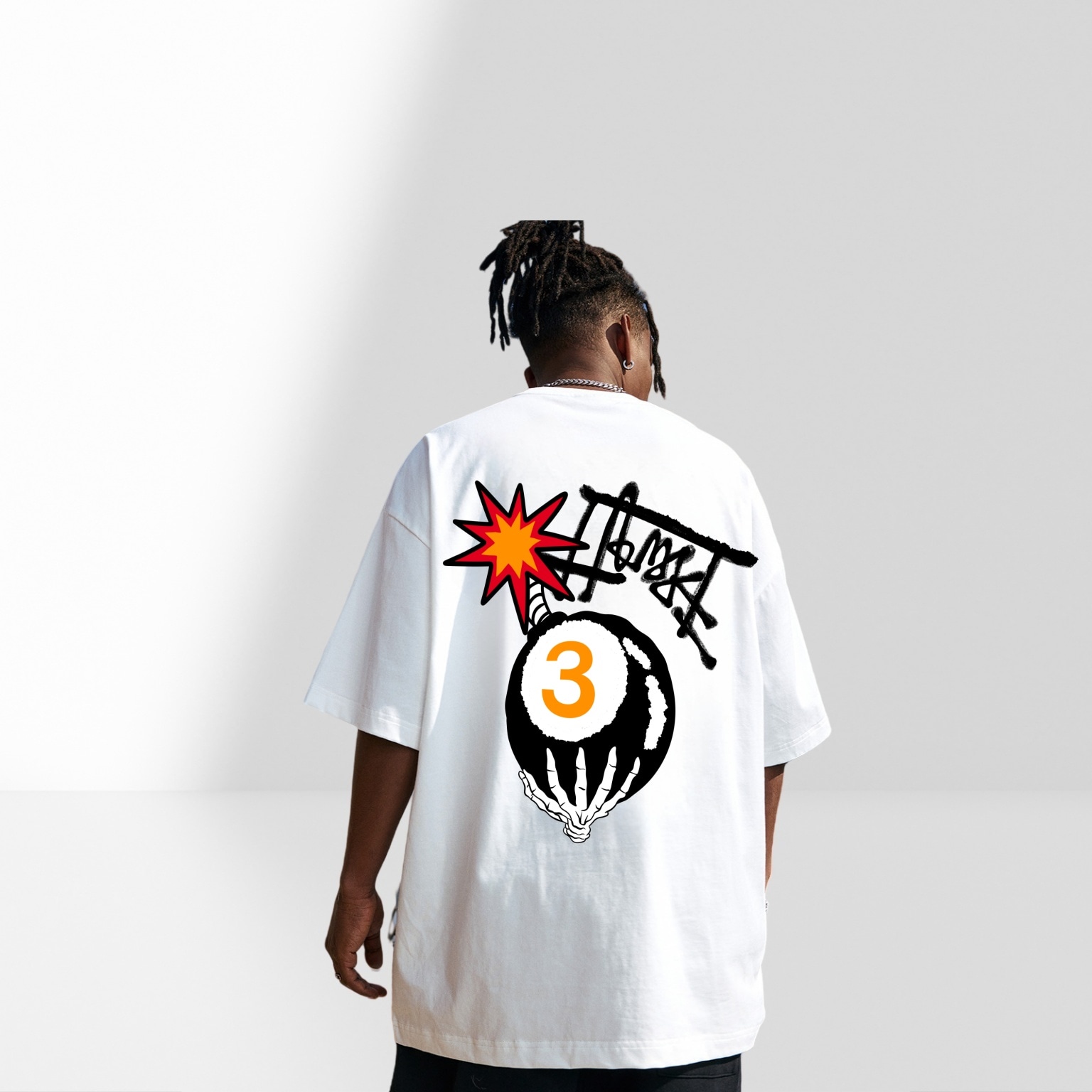 FFOMKE 240 Heavyweight Vintage Streetwear T-Shirt — фото 3