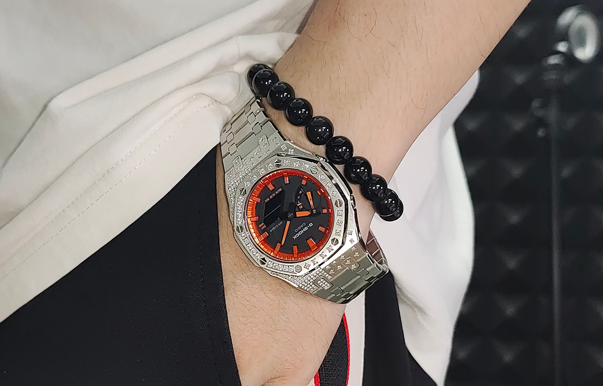 Casio GA2100 Diamond Silver Stainless Steel — фото 6