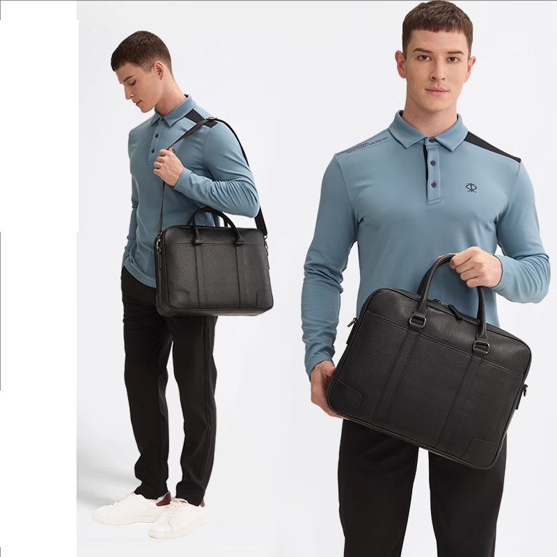Dosrfini Large Leather Tote Black — фото 2