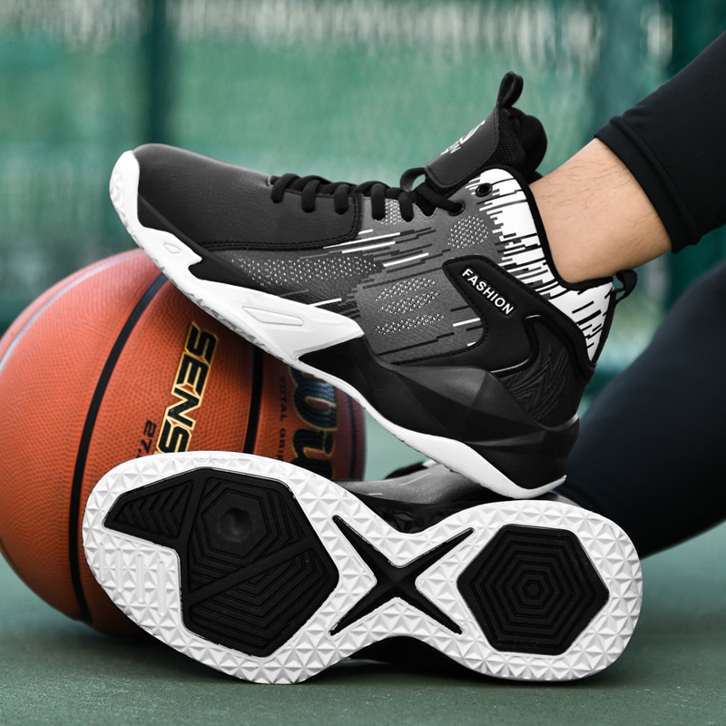 Musnodo High Top Basketball Shoes Black White — фото 5