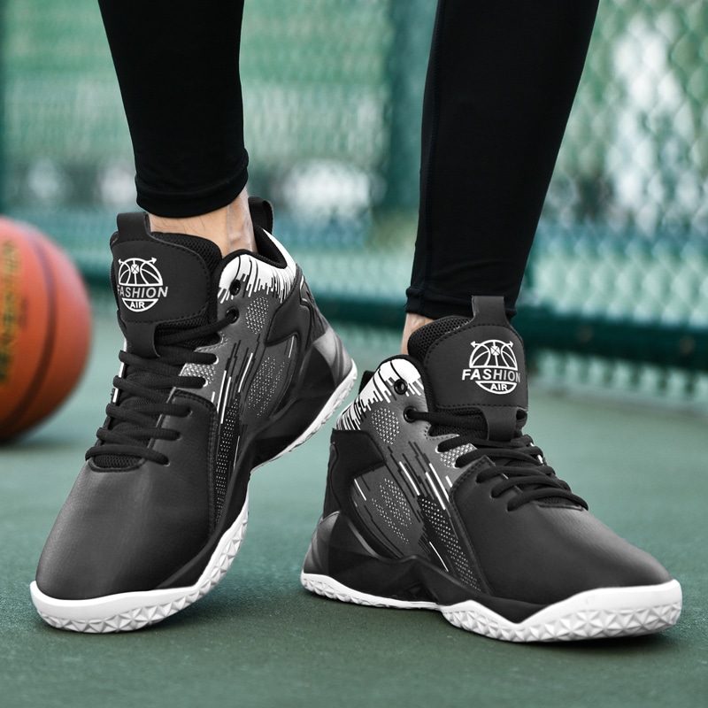 Musnodo High Top Basketball Shoes Black White — фото 3