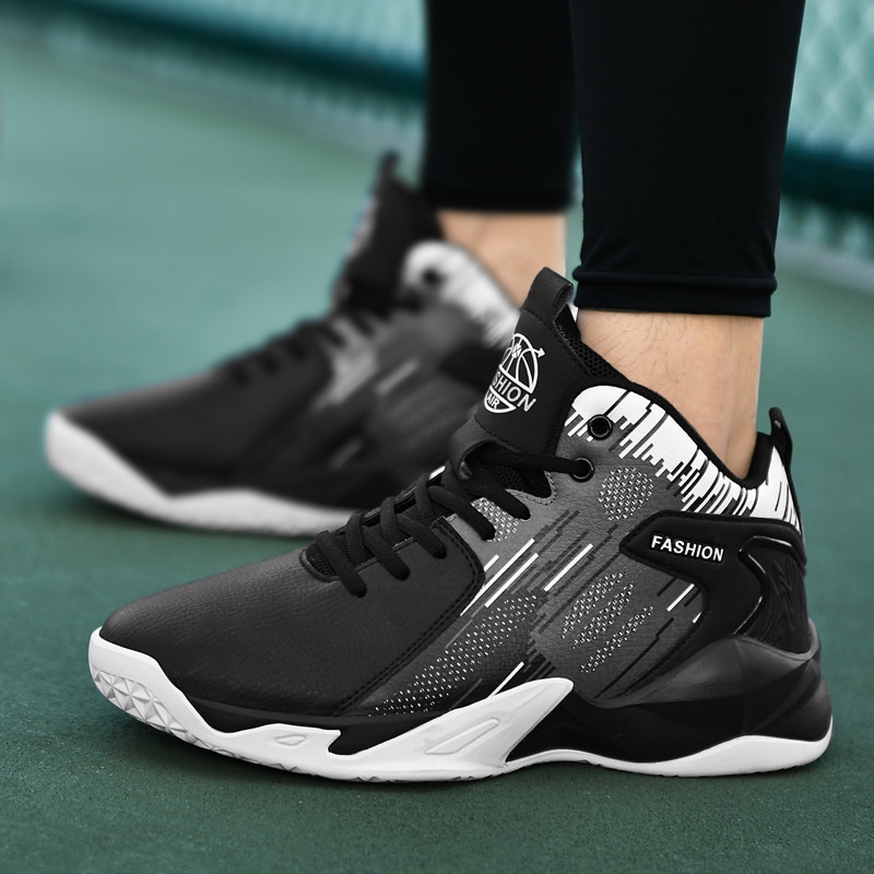 Musnodo High Top Basketball Shoes Black White — фото 2