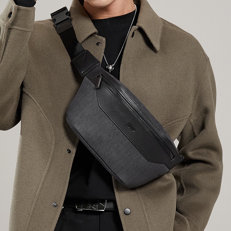 Bvp Casual Leather Waist Bag Black — фото 6