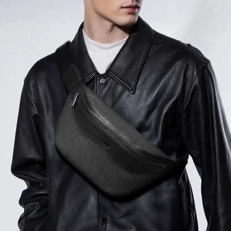 Bvp Casual Leather Waist Bag Black — фото 7