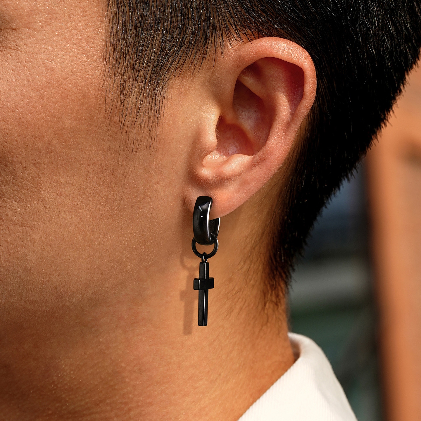 Ideagemer Cross Earrings Black — фото 1