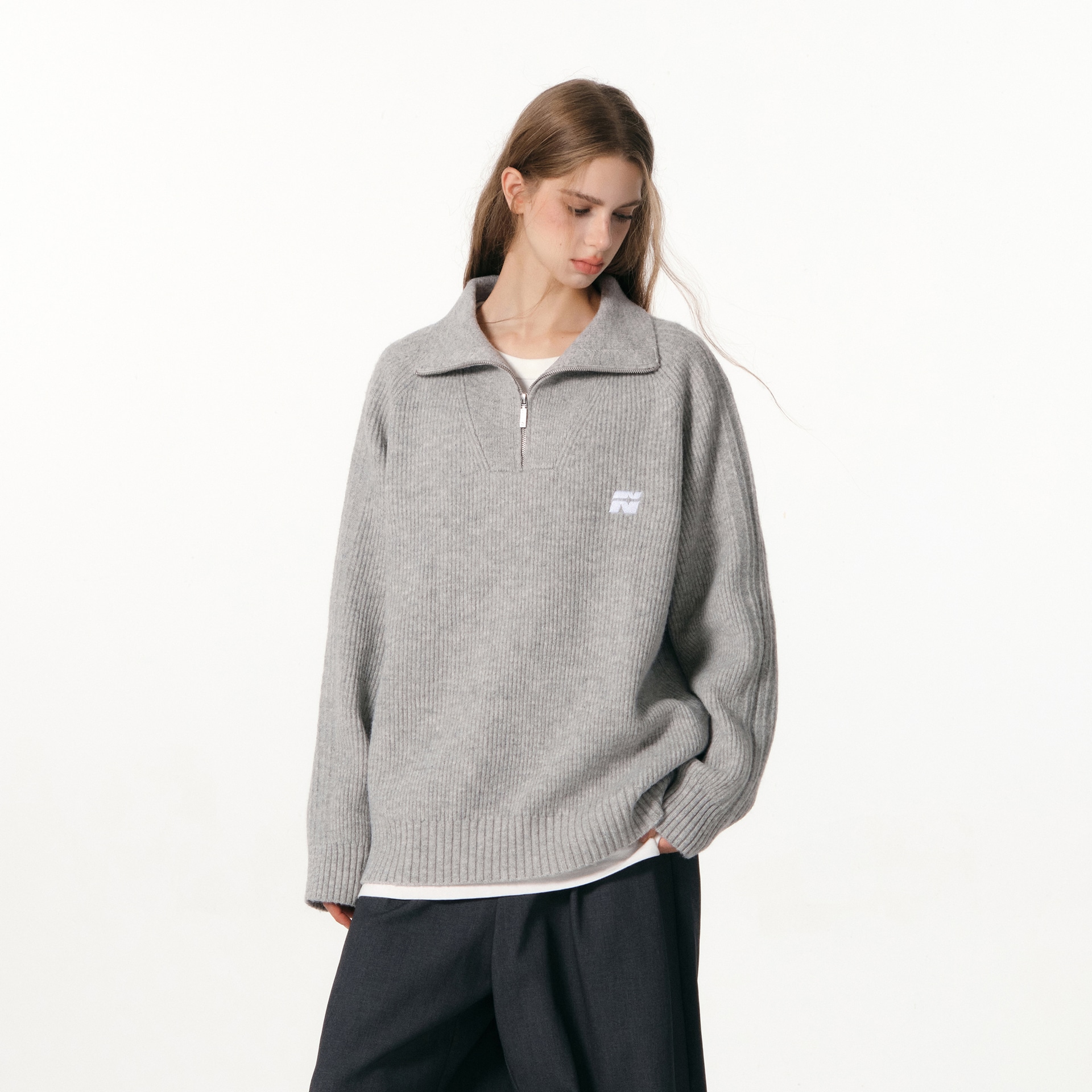 Fornines Wool Blend Half-Zip Sweater — фото 4