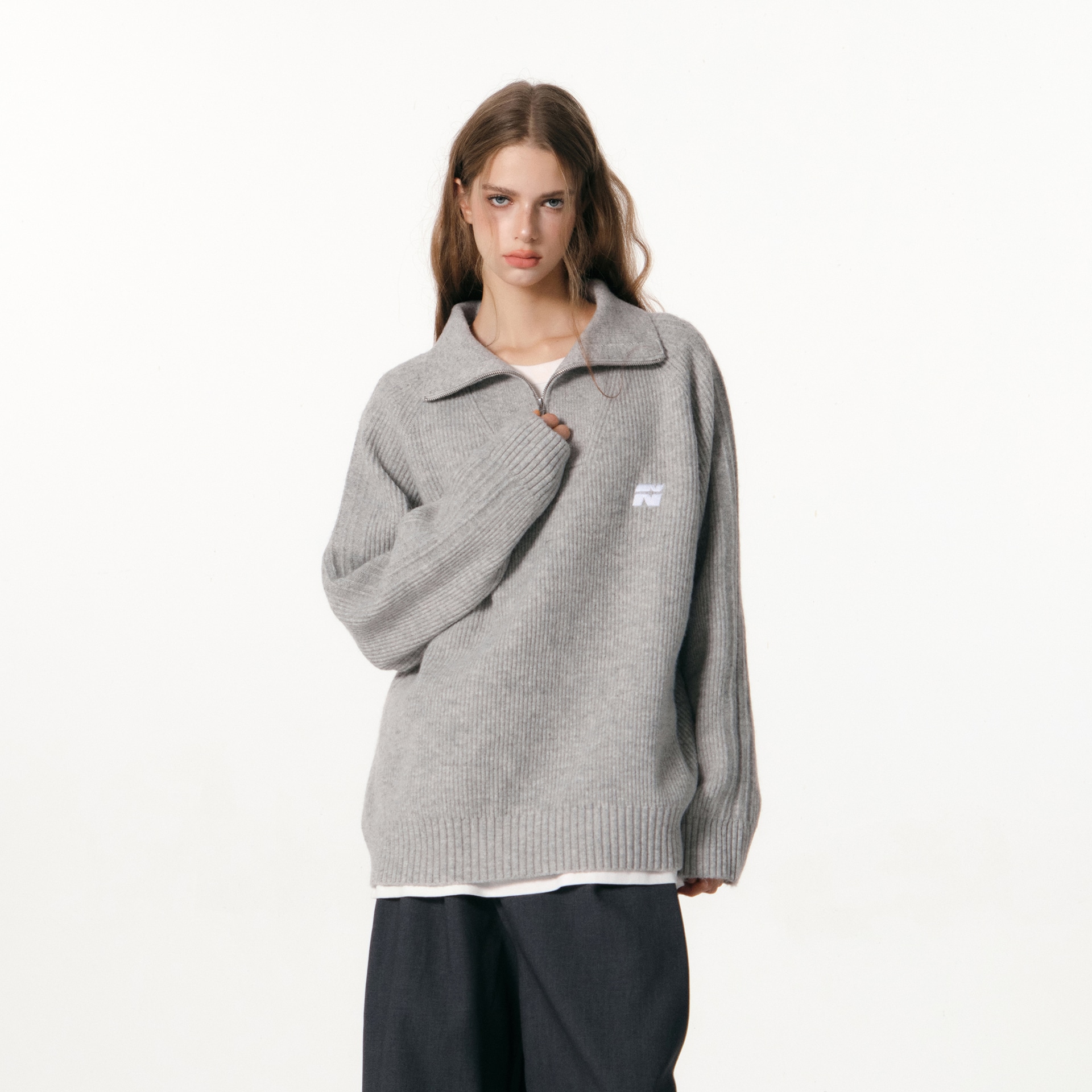 Fornines Wool Blend Half-Zip Sweater — фото 5