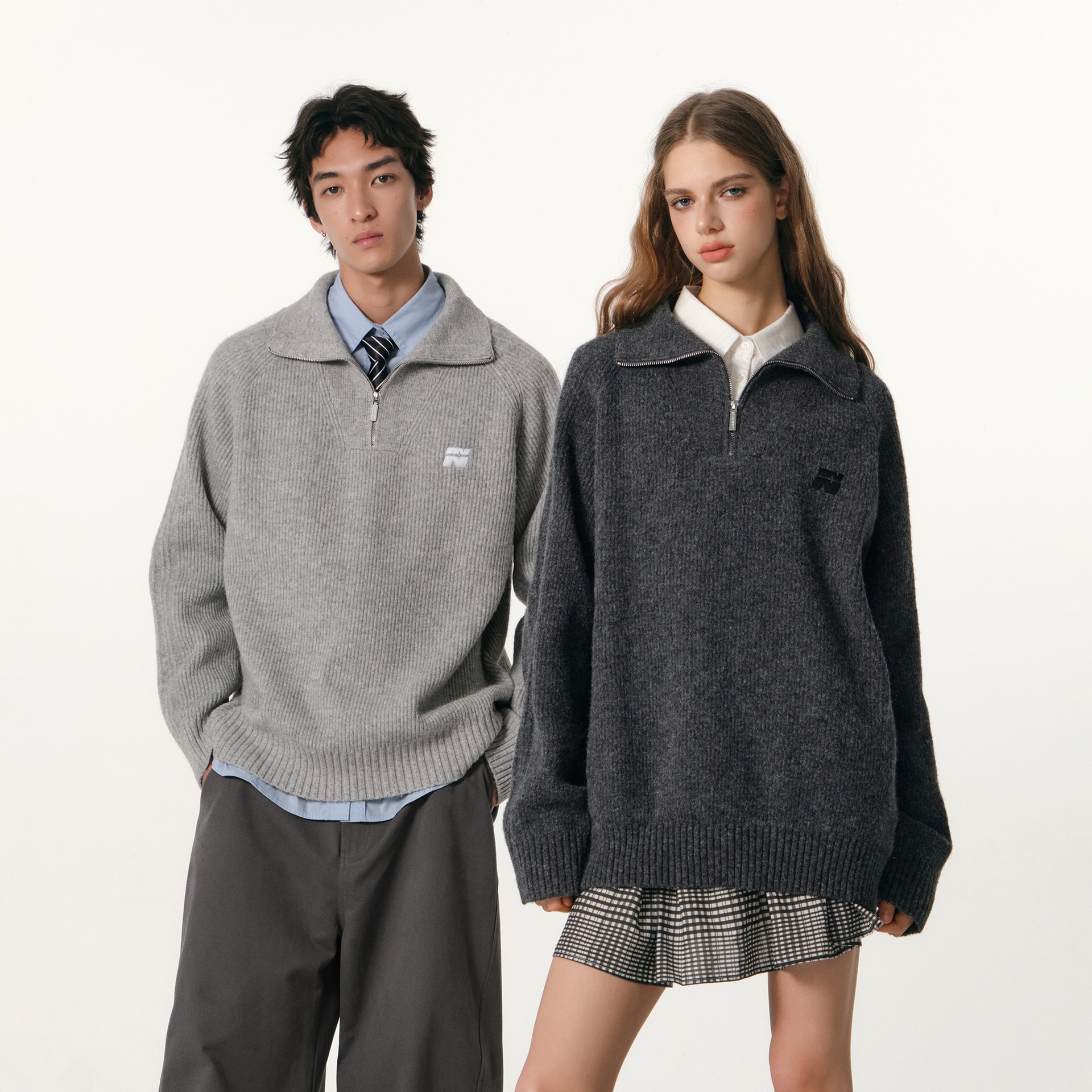 Fornines Wool Blend Half-Zip Sweater — фото 6