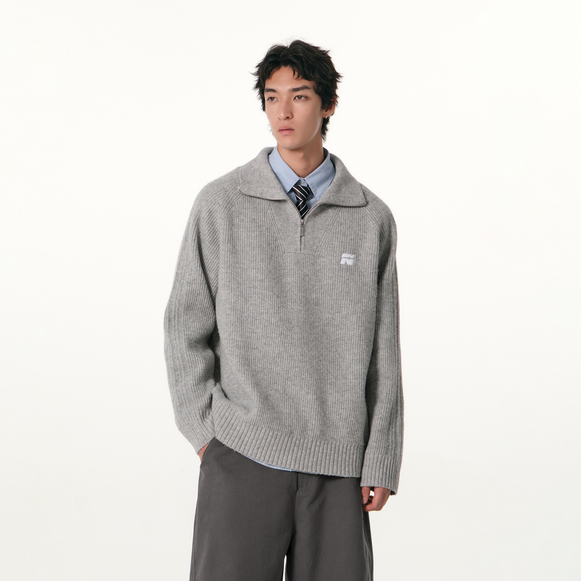 Fornines Wool Blend Half-Zip Sweater — фото 2