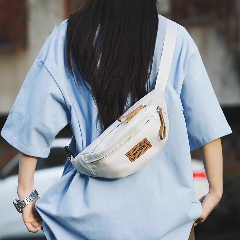 Warrior Nylon Chest Waist Bag Black/White — фото 4