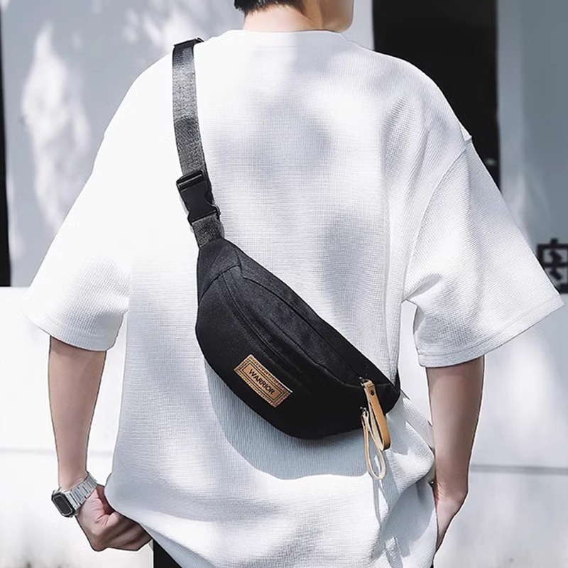 Warrior Nylon Chest Waist Bag Black/White — фото 1
