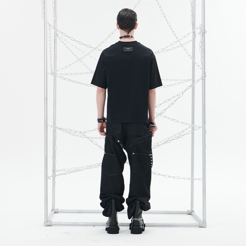 455Emble XXXL Heavyweight Crewneck T-Shirt Black — фото 3