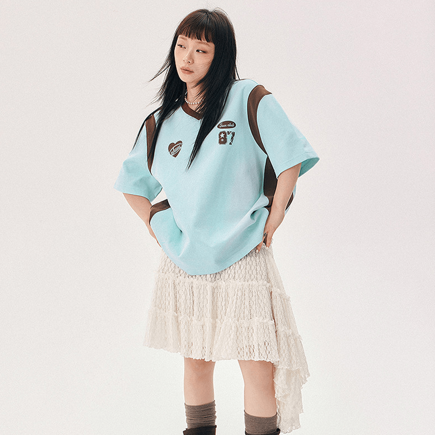 Chuu V-Neck Baby Blue — фото 4