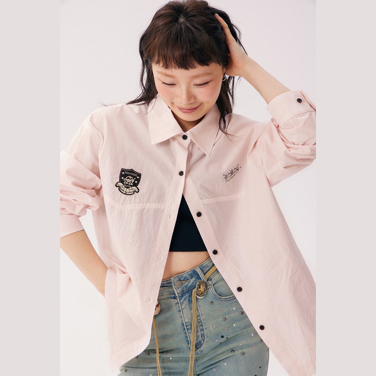Chuu Loose Casual Long Sleeve Shirt — фото 7