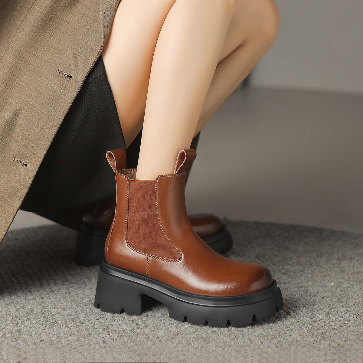 Dfuse Scandinavia D:FUSE Scandinavia Brown Chelsea Boots — фото 3