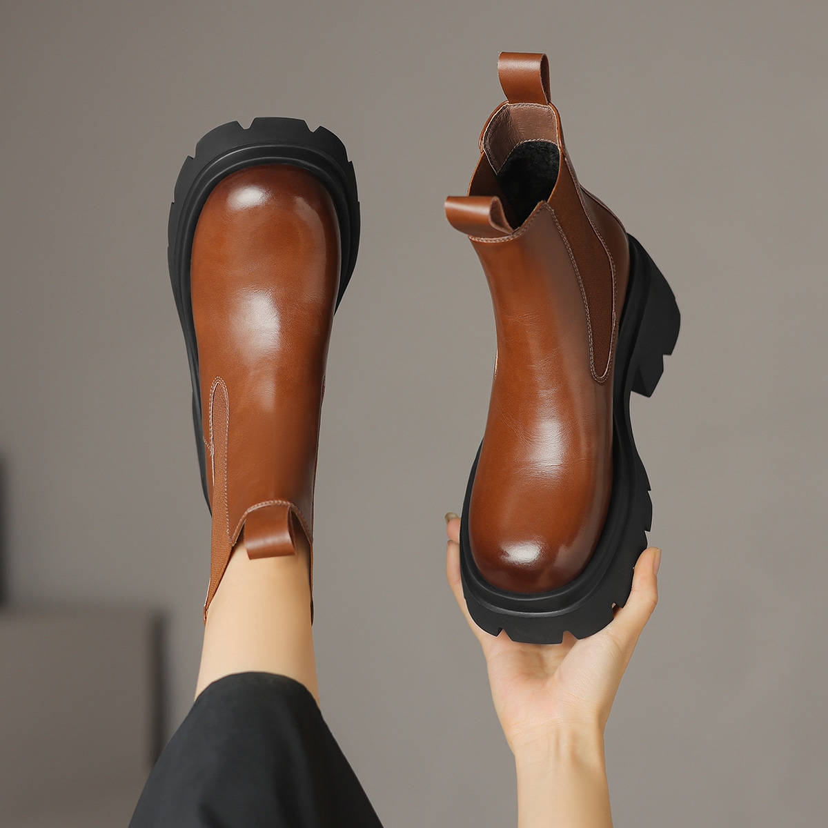 Dfuse Scandinavia D:FUSE Scandinavia Brown Chelsea Boots — фото 5