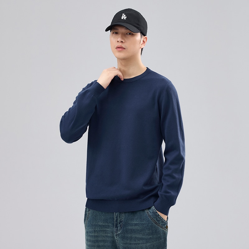 Dme 【dme】 圆领套头基础款宽松百搭纯色毛衣 男女同款 — фото 8