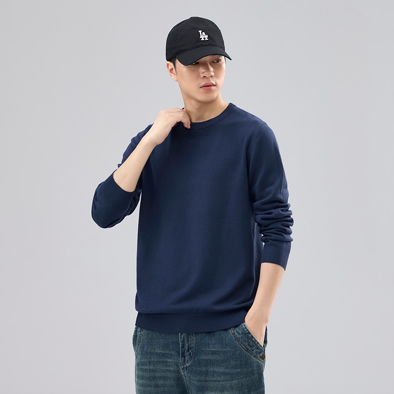 Dme 【dme】 圆领套头基础款宽松百搭纯色毛衣 男女同款 — фото 9