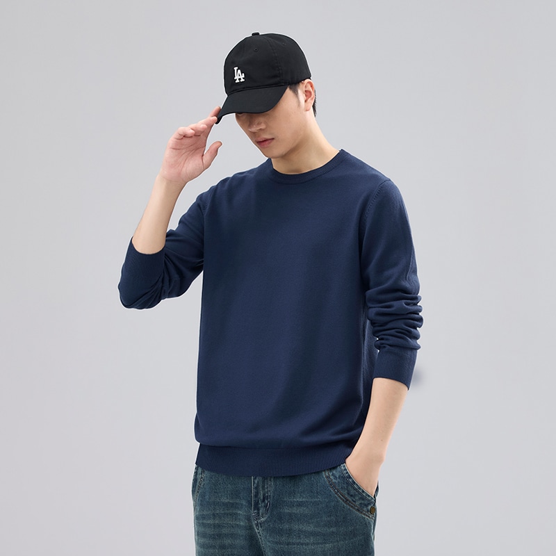 Dme 【dme】 圆领套头基础款宽松百搭纯色毛衣 男女同款 — фото 10