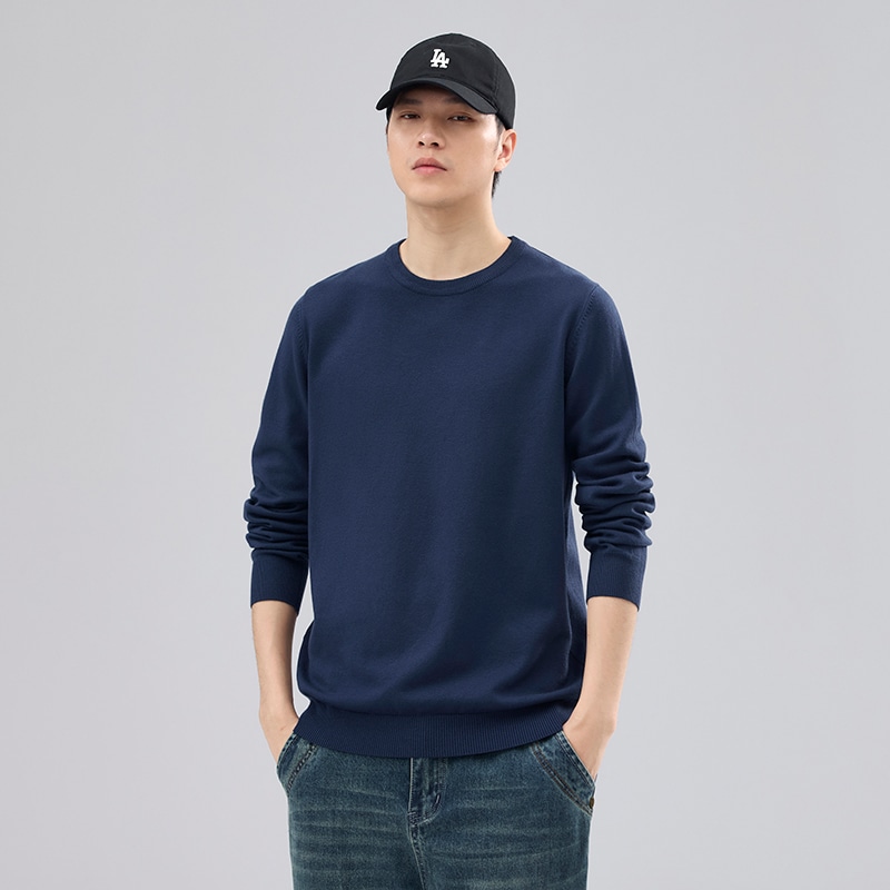 Dme 【dme】 圆领套头基础款宽松百搭纯色毛衣 男女同款 — фото 11