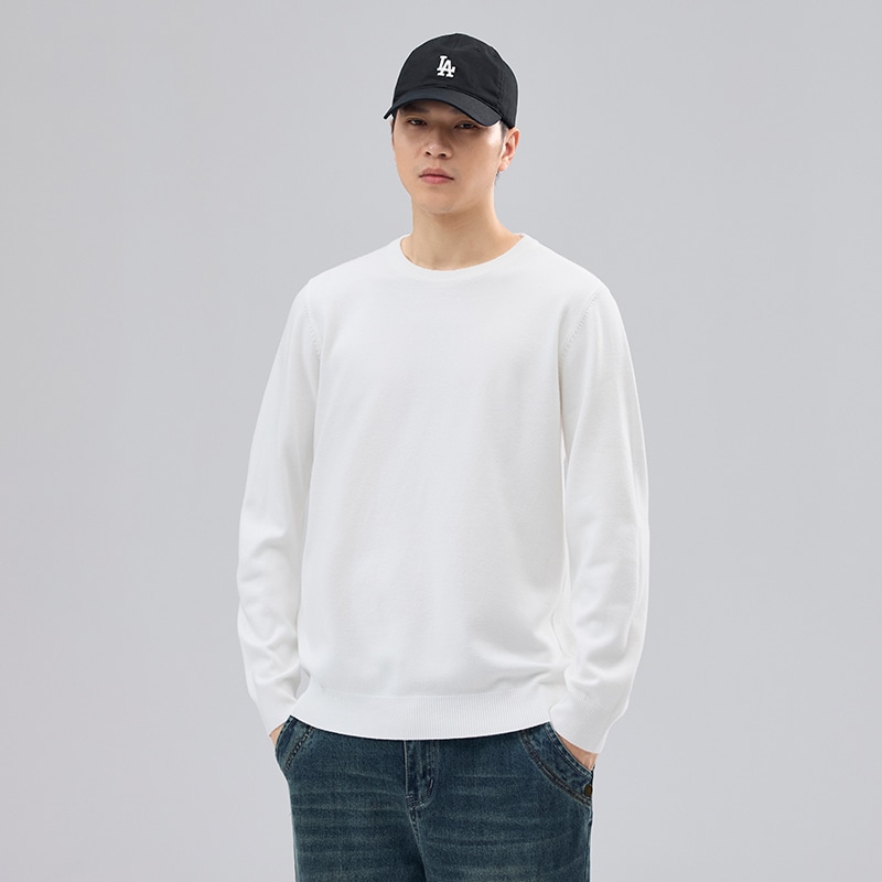 Dme 【dme】 圆领套头基础款宽松百搭纯色毛衣 男女同款 — фото 3