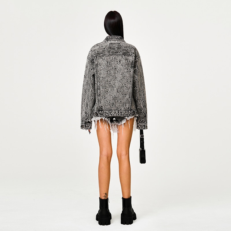 Smfk Dust Grey Denim Shorts — фото 3