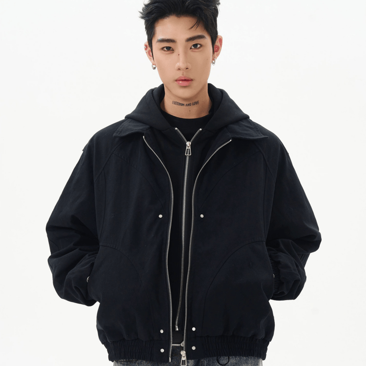 Th Fabricate Retro Hoodie Jacket Black — фото 4