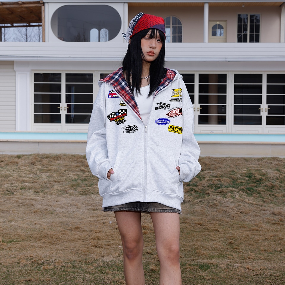 Feiyue Classic Plaid Zip Hoodie — фото 2