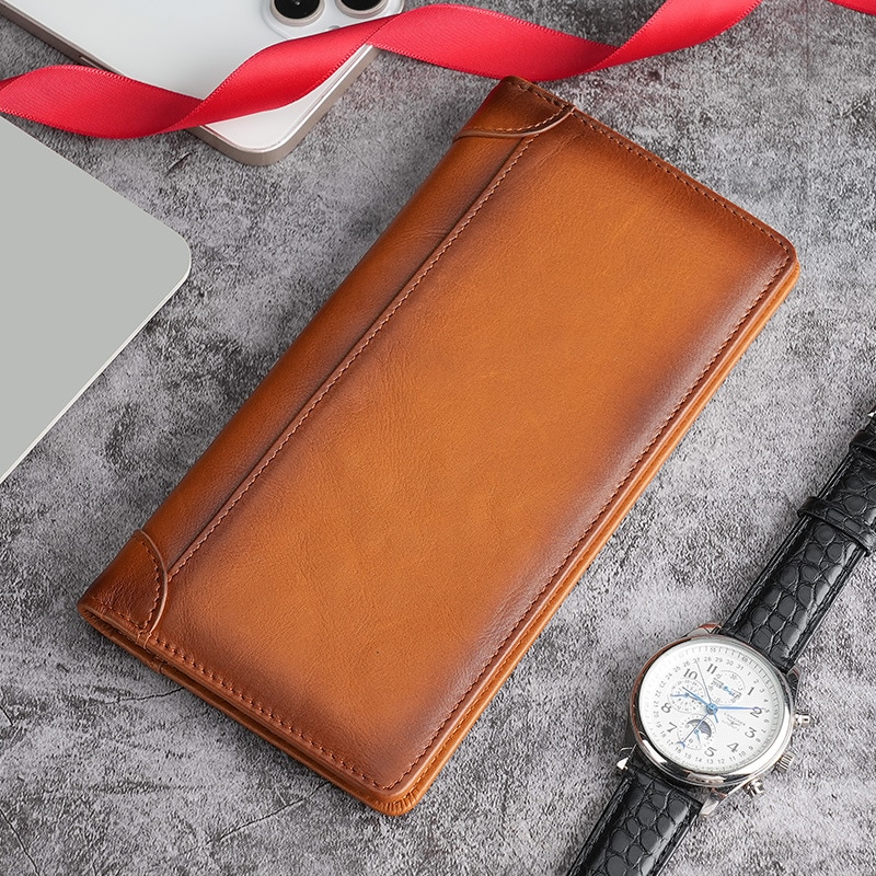 老人头 Oldman Business Multi-Card Vertical Leather Wallet — фото 11