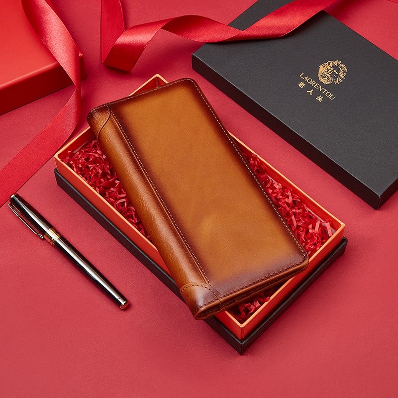 老人头 Oldman Business Multi-Card Vertical Leather Wallet — фото 8