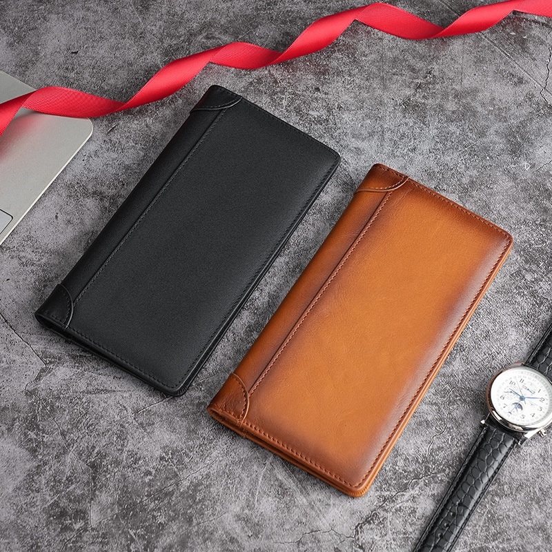 老人头 Oldman Business Multi-Card Vertical Leather Wallet — фото 5