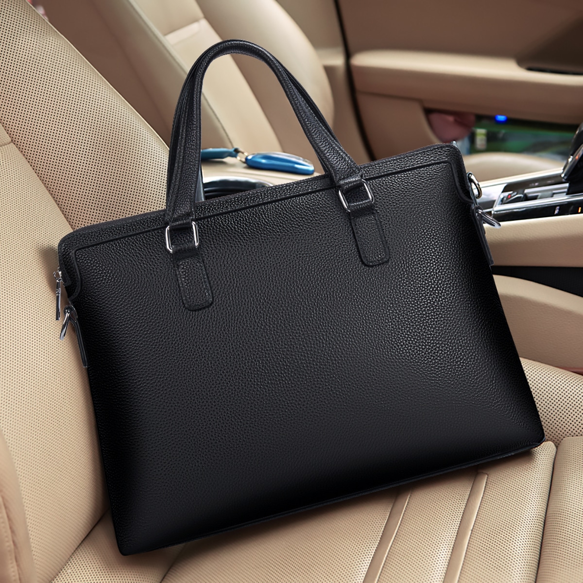 老人头 Oldman Head Classic Business Briefcase Black — фото 6