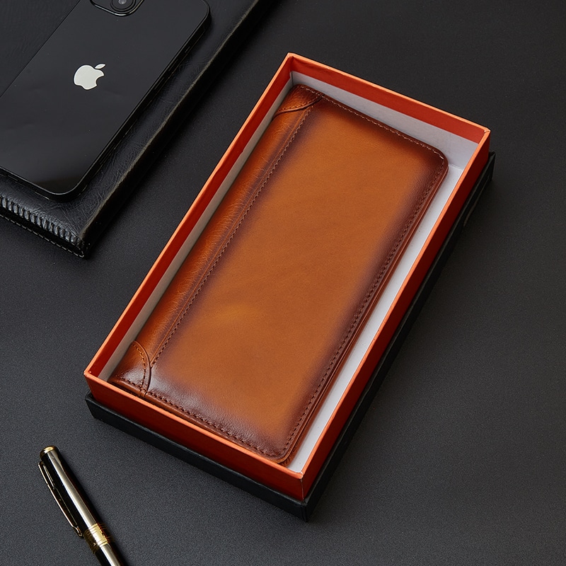 老人头 Oldman Business Multi-Card Vertical Leather Wallet — фото 9