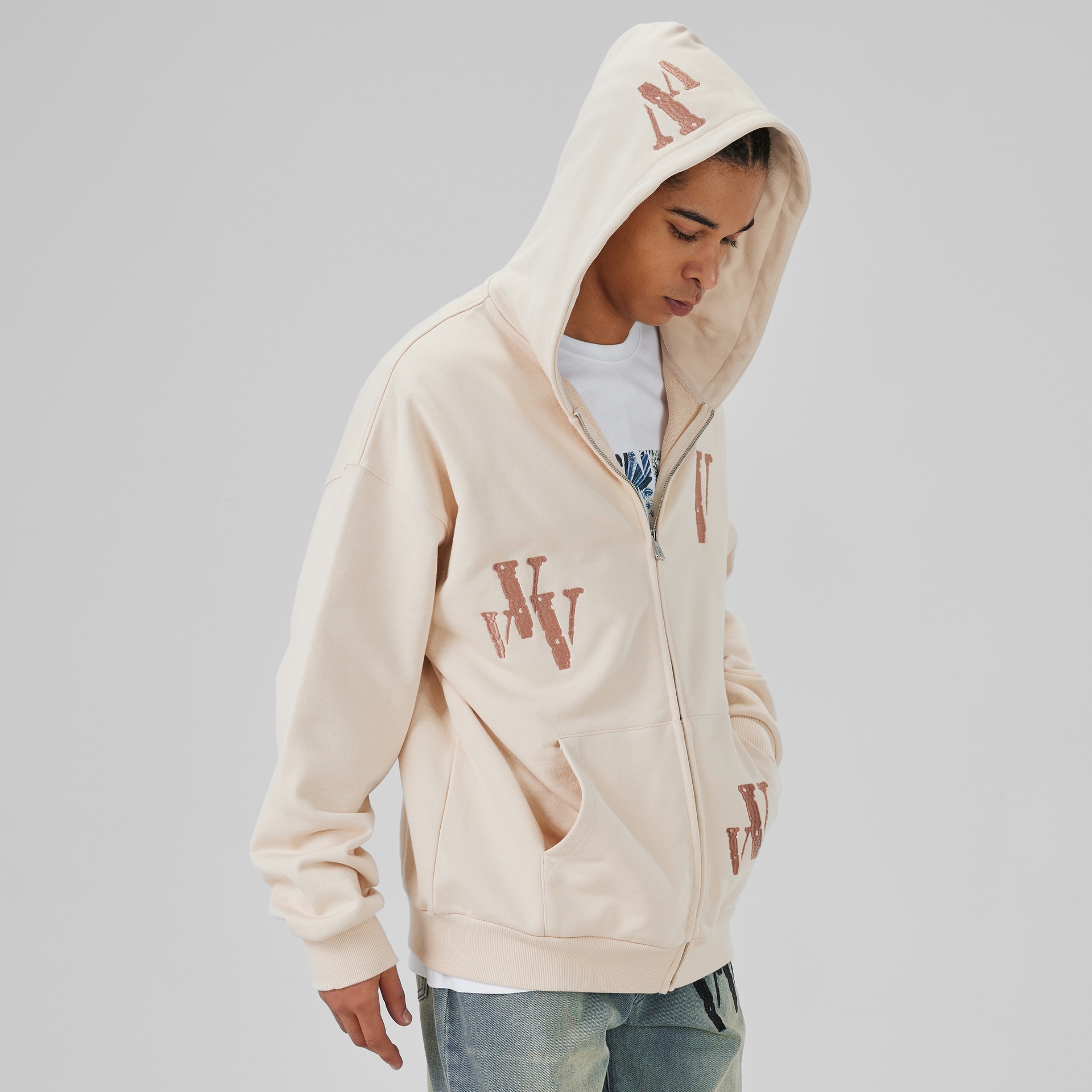 Vlone Hoodie Beige — фото 6