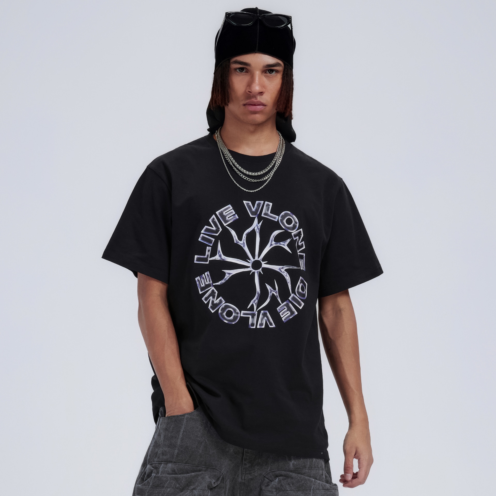 Vlone Prism Logo T-Shirt Black White — фото 6
