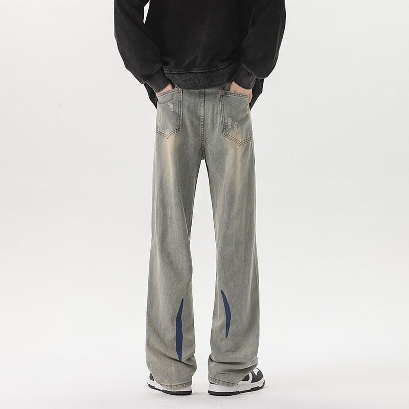Panda Adevil Tie-Dye Distressed Jeans Yellow Clay — фото 11