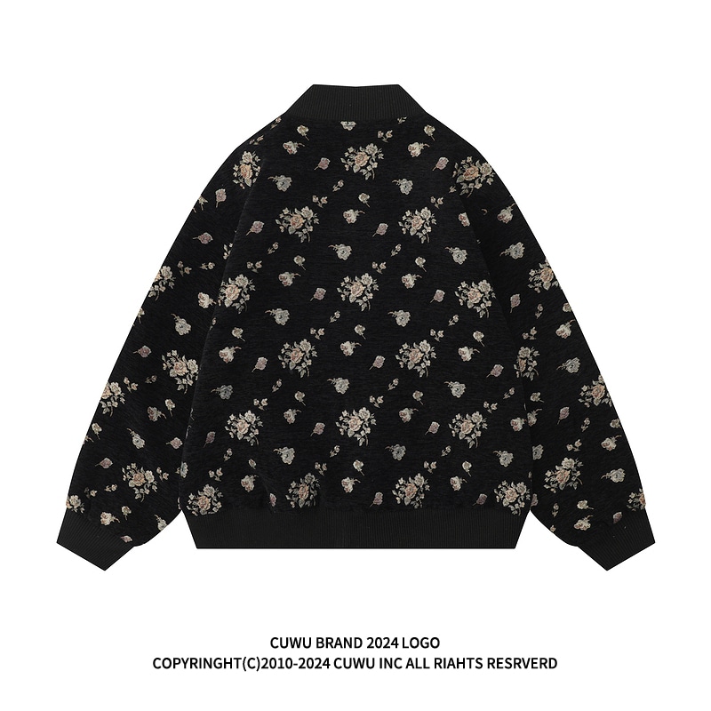 Cheer Zone Vintage Floral Baseball Jacket — фото 3
