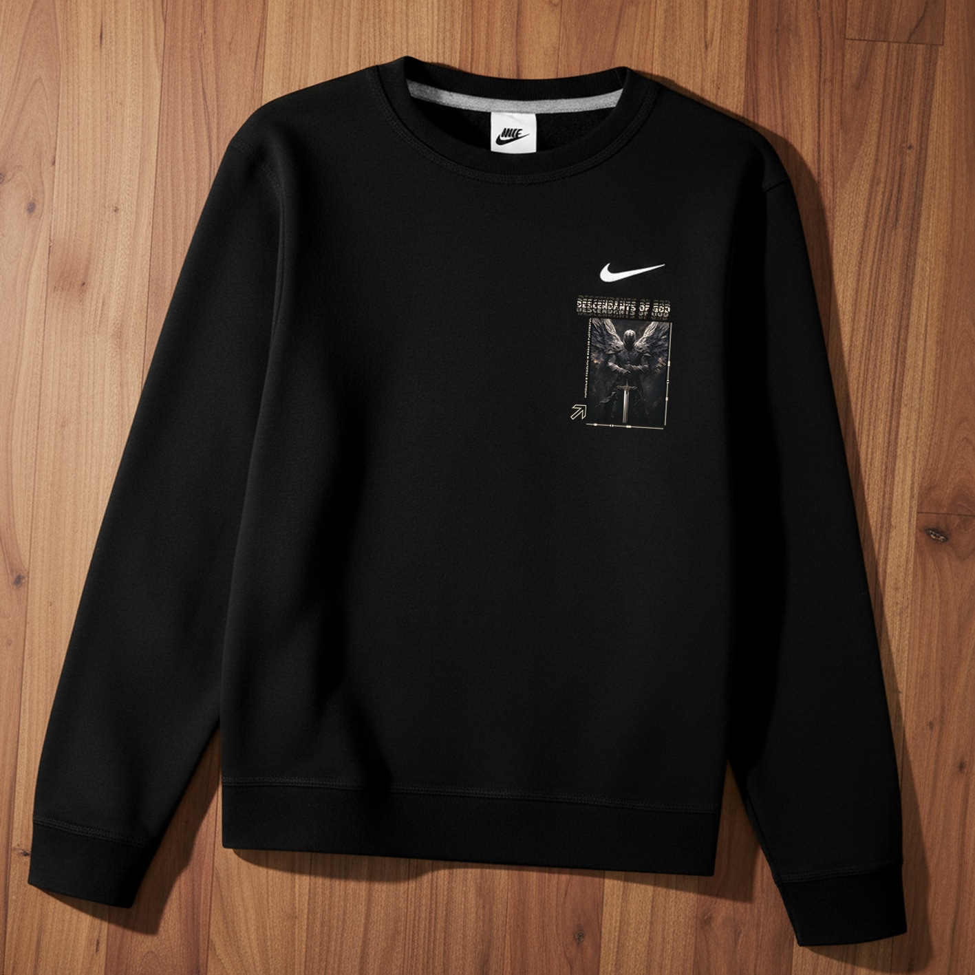 Nike Ichiki Isshoku Battle Angel III Crewneck Sweatshirt Black — фото 6