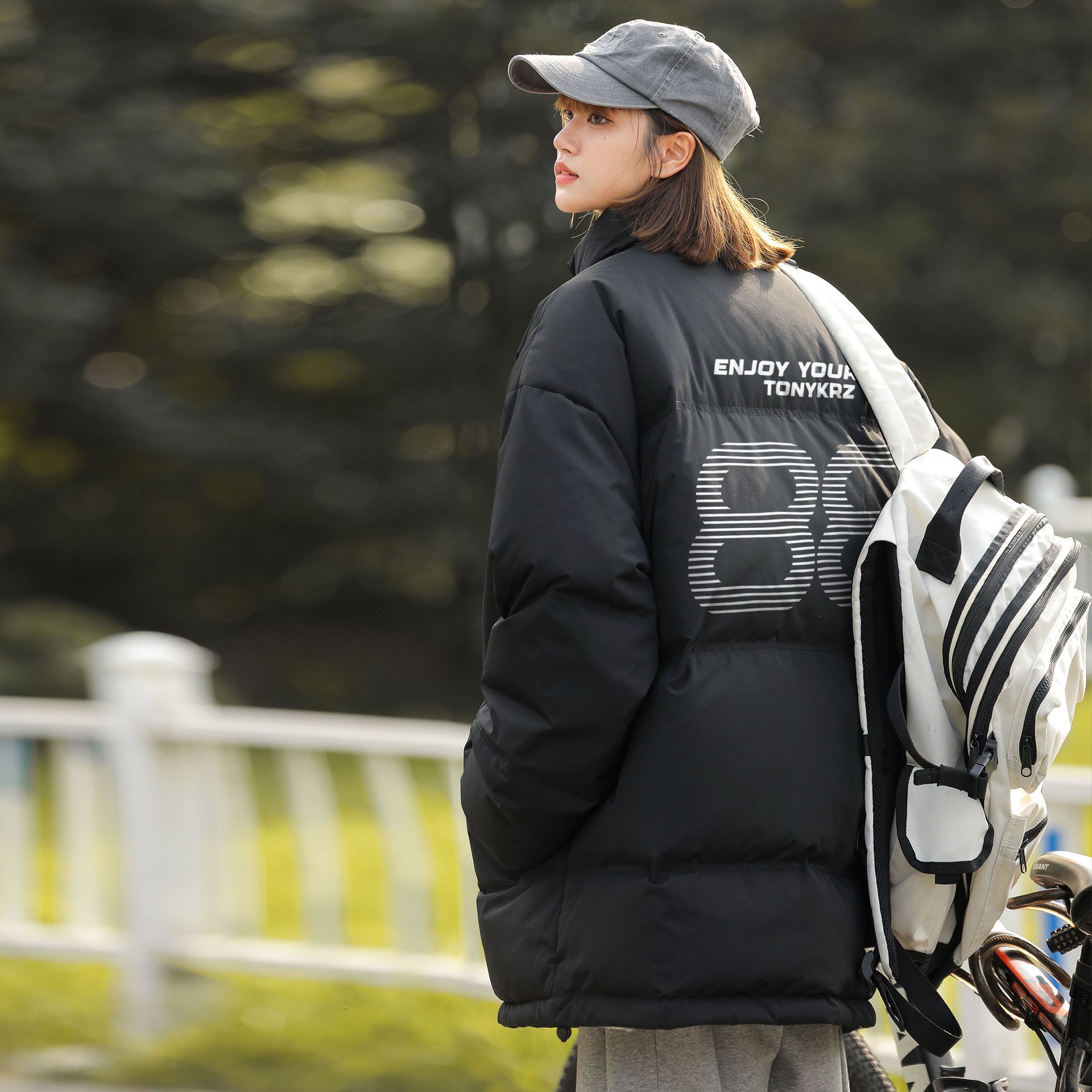 Tonykrz Logo Stripe Down Jacket — фото 3