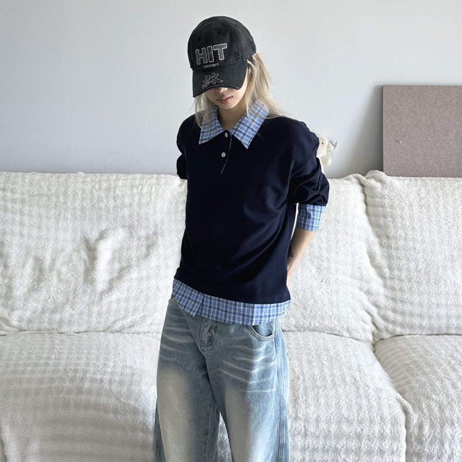 HRDW Miu Polo Collar Sweatshirt — фото 11
