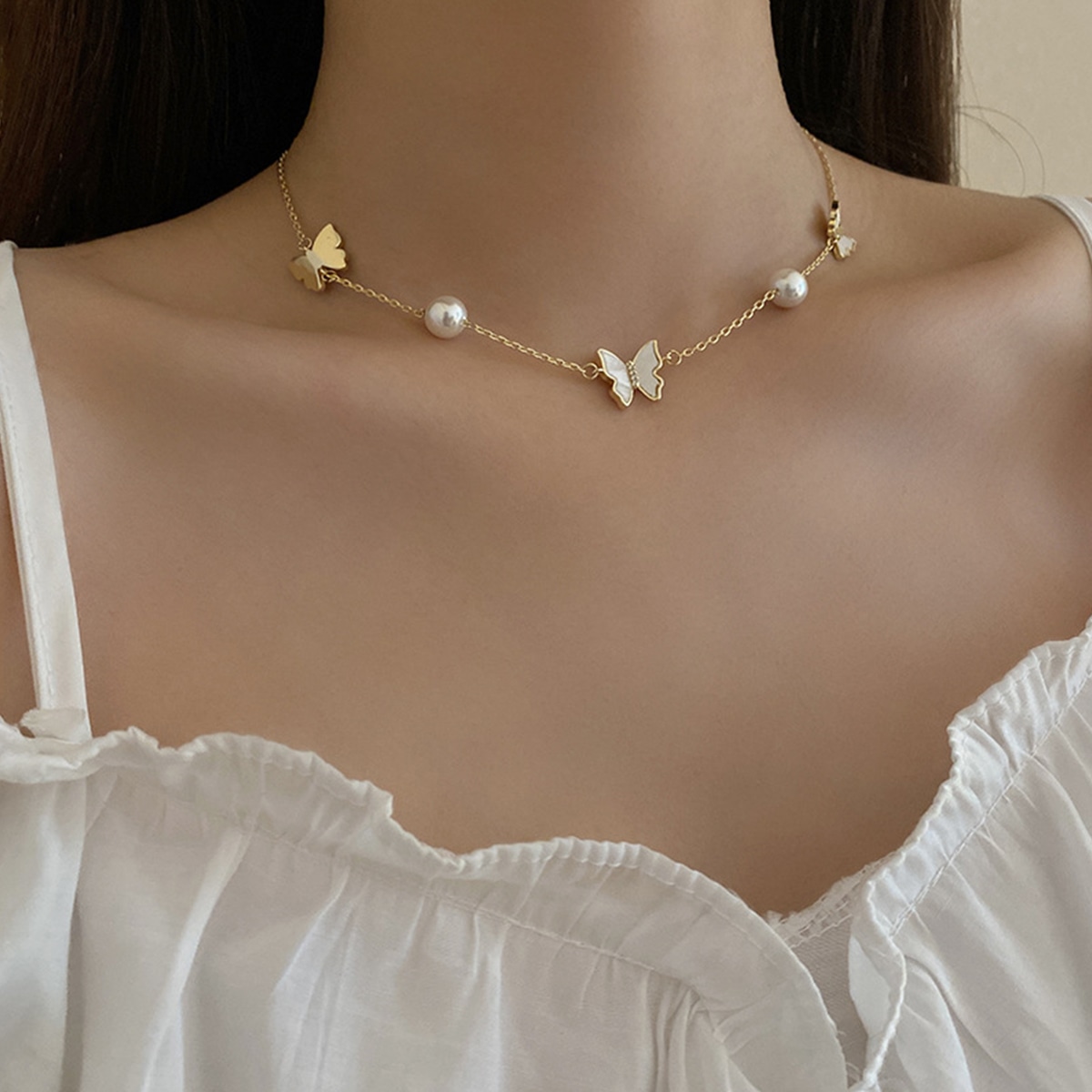 FEO Butterfly Alloy Necklace — фото 1