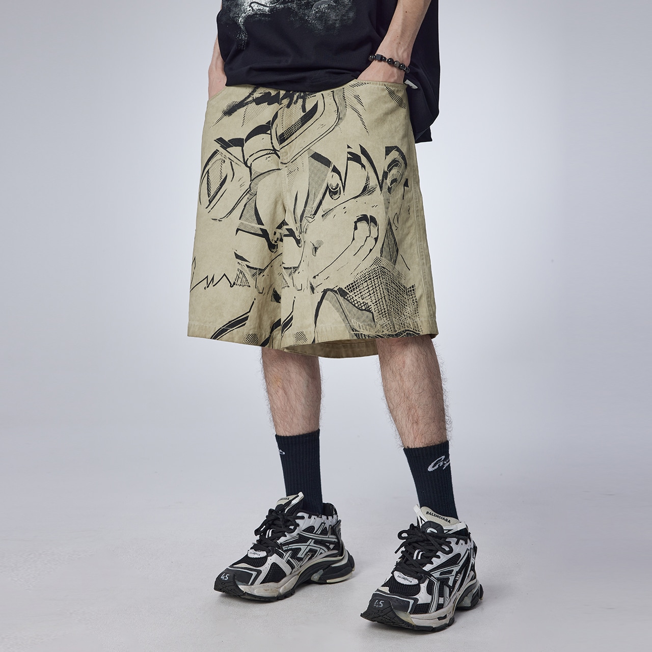 Guuka Denim Shorts Light Apricot — фото 4