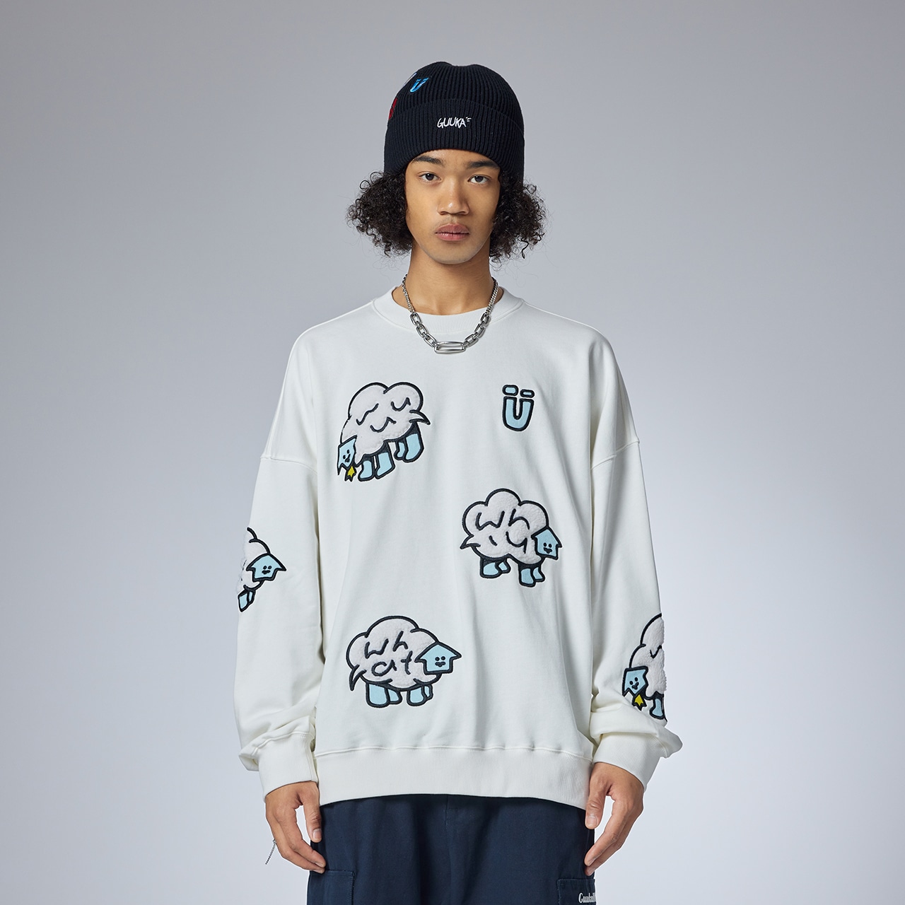 Guuka x AGAHO Pullover Sweatshirt White — фото 2